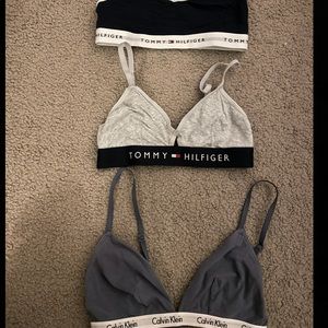 3 bra bralette Calvin Klein Tommy Hilfiger size medium